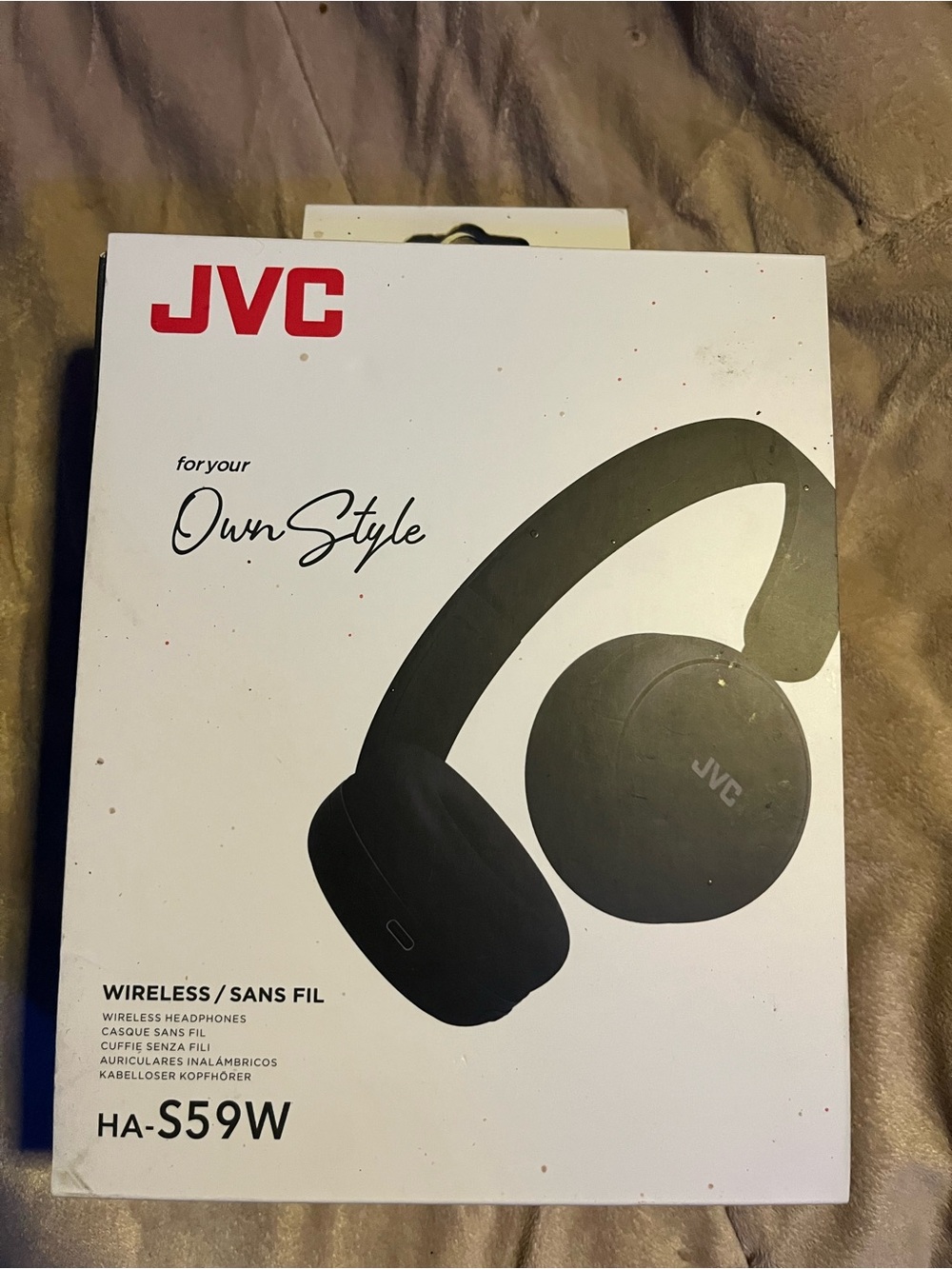 JVC HA-S59W Wireless On-Ear Headphones — Black